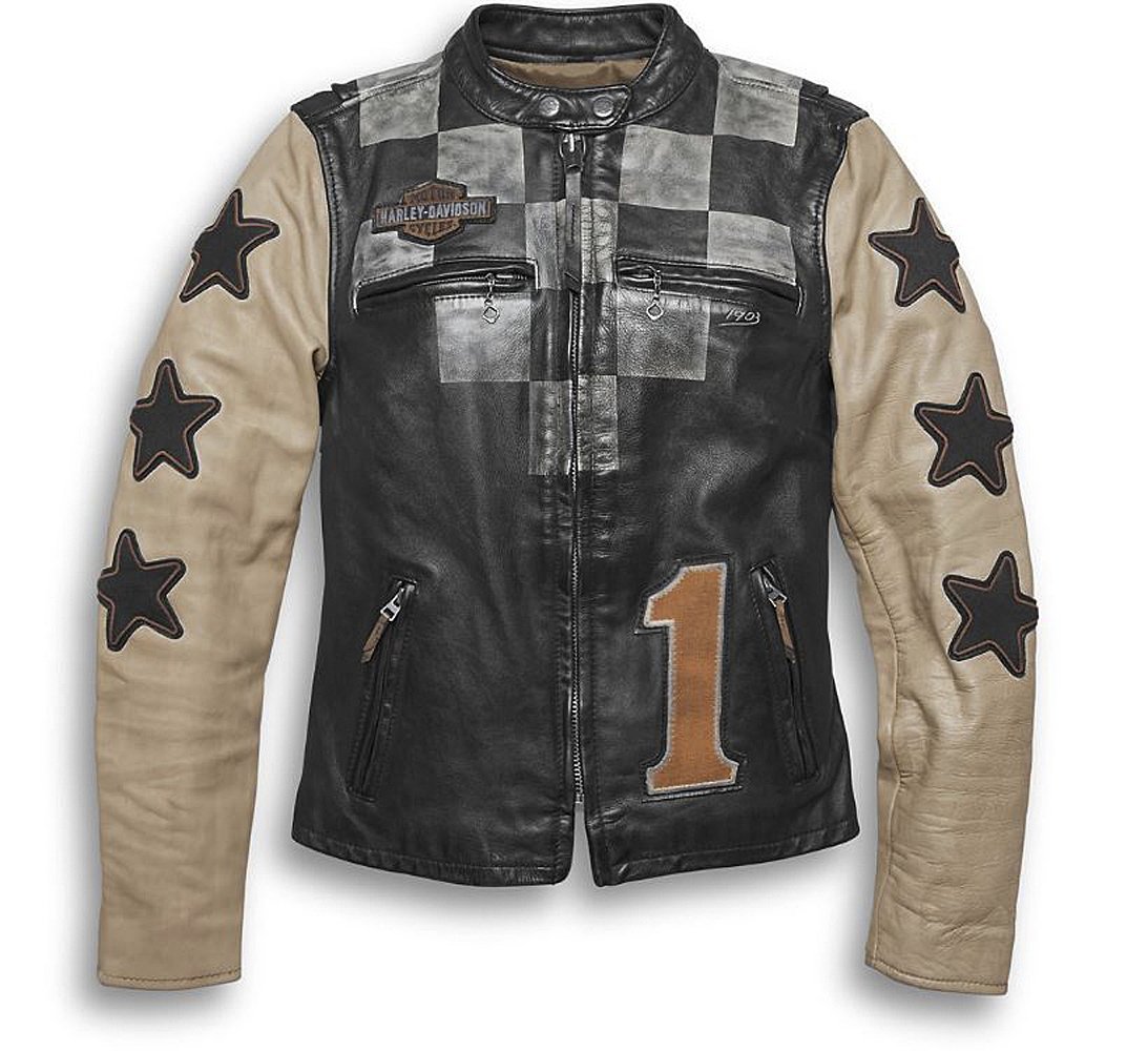 Harley-Davidson® Women's Vintage Racing-Style Casual Leather Jacket ...